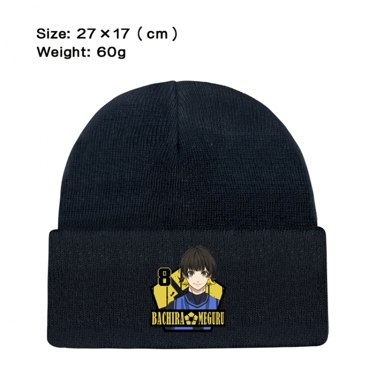 BLUE LOCK Anime printed plush knitted hat warm hat 27X17cm 60g