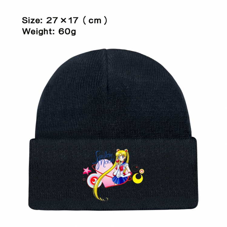 sailormoon Anime printed plush knitted hat warm hat 27X17cm 60g