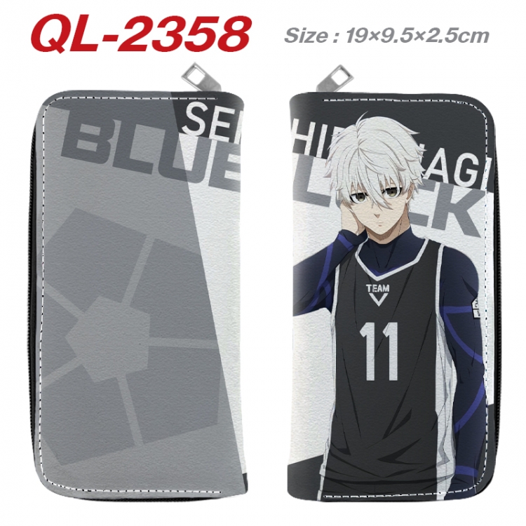 BLUE LOCK Anime peripheral PU leather full-color long zippered wallet 19.5x9.5x2.5cm