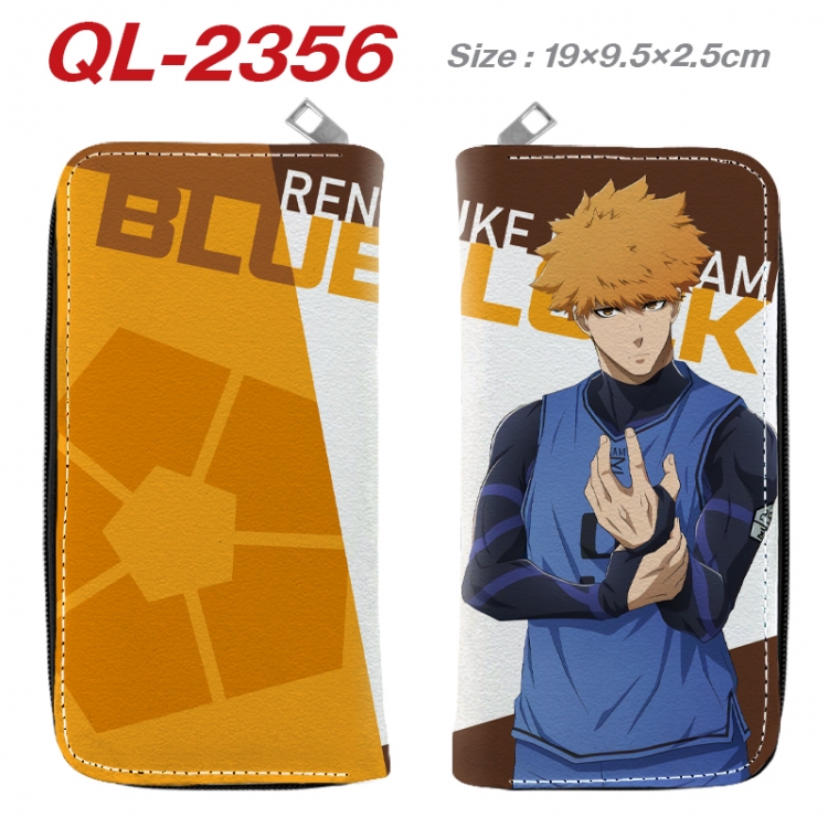 BLUE LOCK Anime peripheral PU leather full-color long zippered wallet 19.5x9.5x2.5cm