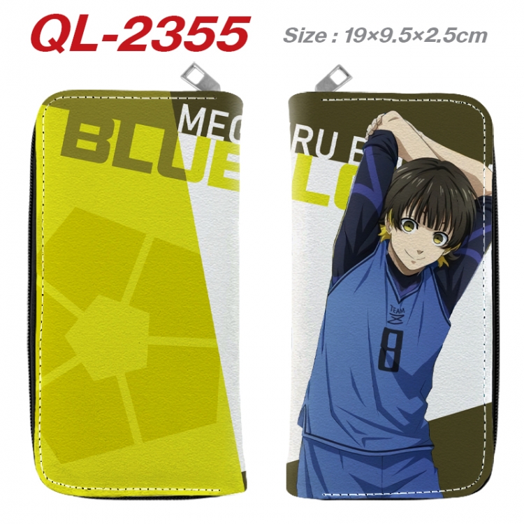 BLUE LOCK Anime peripheral PU leather full-color long zippered wallet 19.5x9.5x2.5cm