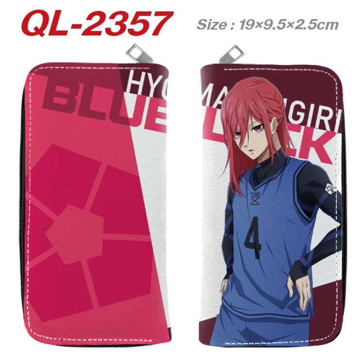 BLUE LOCK Anime peripheral PU leather full-color long zippered wallet 19.5x9.5x2.5cm