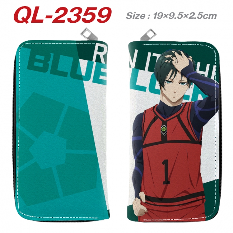 BLUE LOCK Anime peripheral PU leather full-color long zippered wallet 19.5x9.5x2.5cm