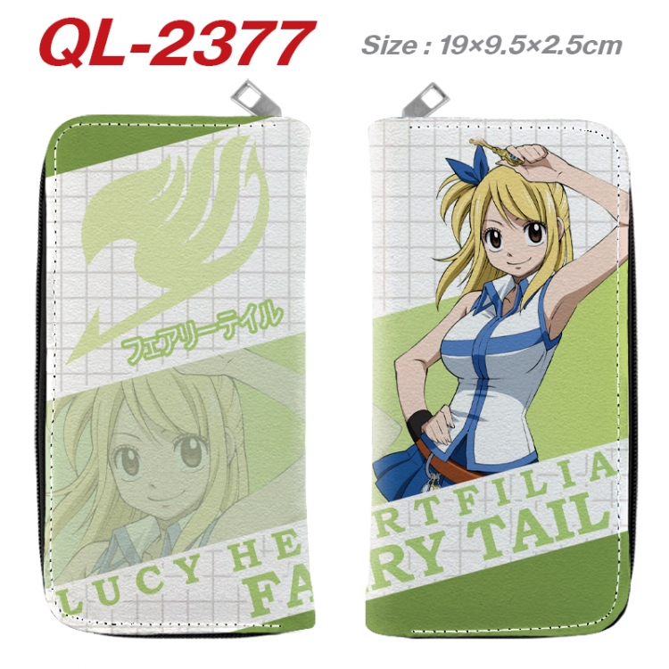 Fairy tail Anime peripheral PU leather full-color long zippered wallet 19.5x9.5x2.5cm