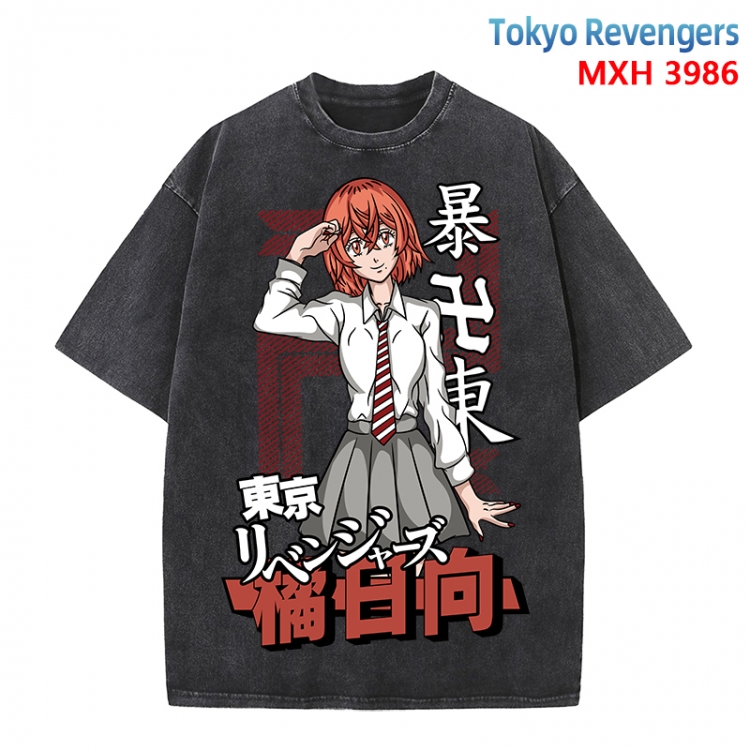 Tokyo Revengers Anime peripheral pure cotton washed and worn T-shirt from S to 4XL