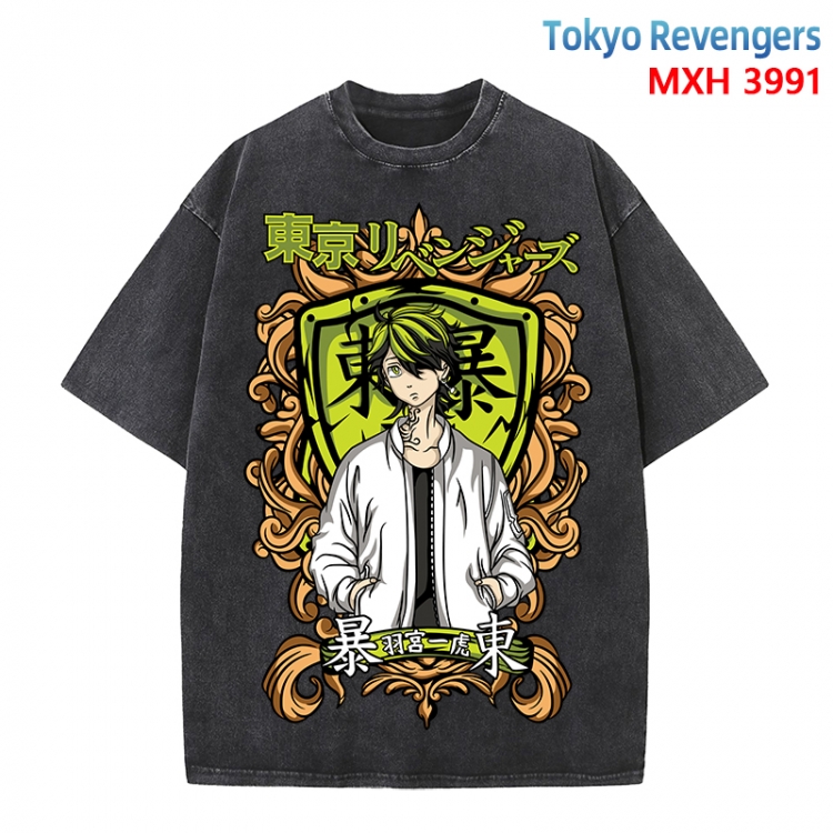 Tokyo Revengers Anime peripheral pure cotton washed and worn T-shirt from S to 4XL