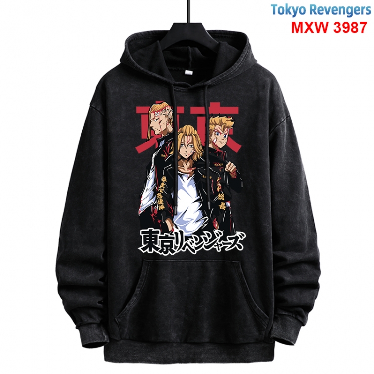 Tokyo Revengers Anime peripheral washing and worn-out pure cotton sweater from S to 3XL