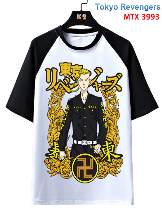 Tokyo Revengers Anime raglan sleeve cotton T-shirt from XS to 3XL