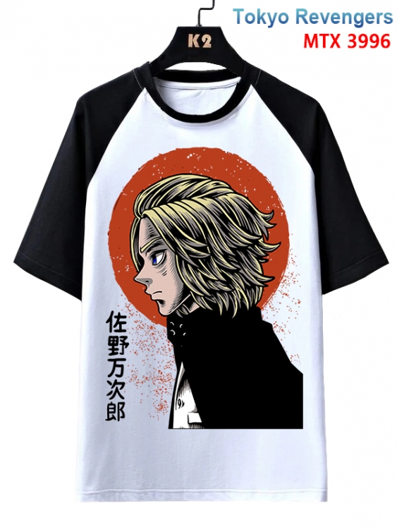 Tokyo Revengers Anime raglan sleeve cotton T-shirt from XS to 3XL