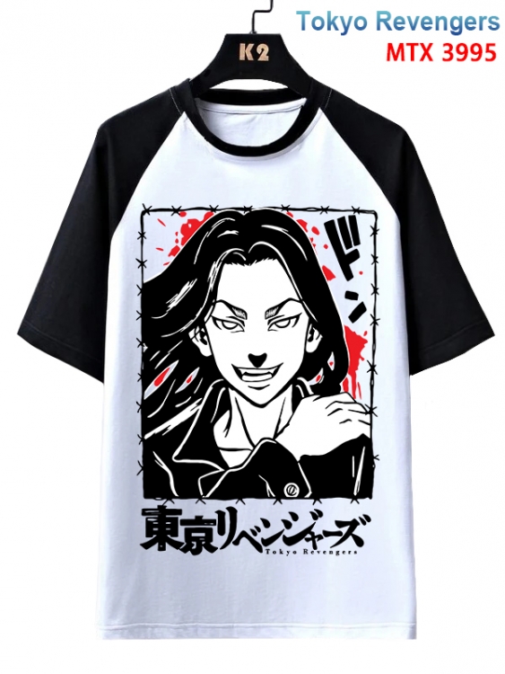 Tokyo Revengers Anime raglan sleeve cotton T-shirt from XS to 3XL