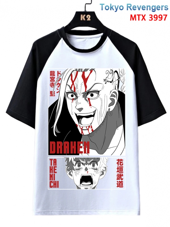 Tokyo Revengers Anime raglan sleeve cotton T-shirt from XS to 3XL