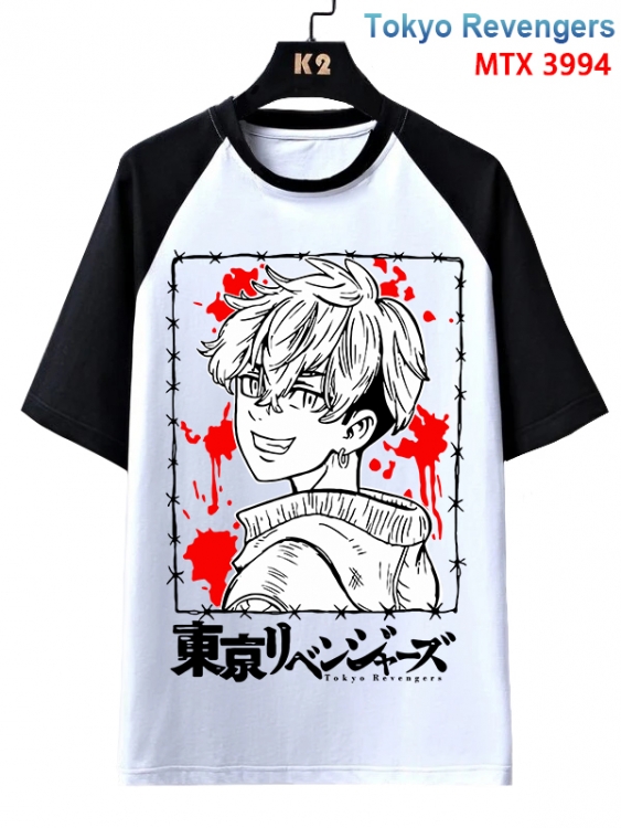 Tokyo Revengers Anime raglan sleeve cotton T-shirt from XS to 3XL