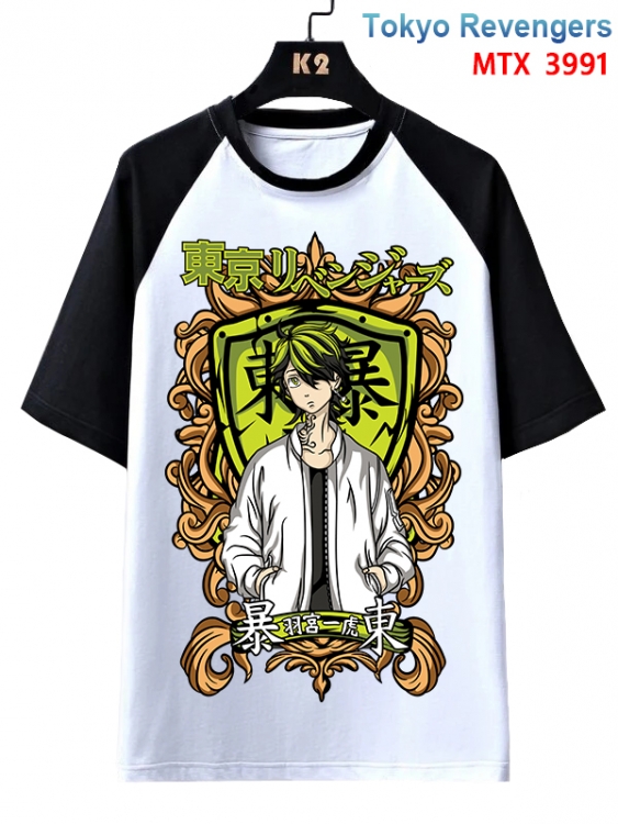 Tokyo Revengers Anime raglan sleeve cotton T-shirt from XS to 3XL