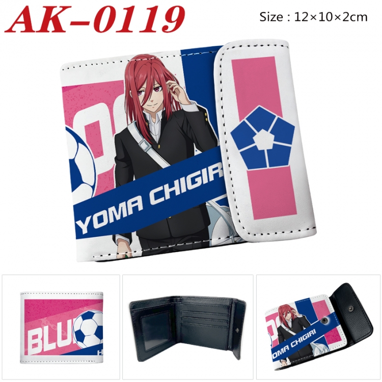 BLUE LOCK Anime PU leather full color buckle 20% off wallet 12X10X2CM