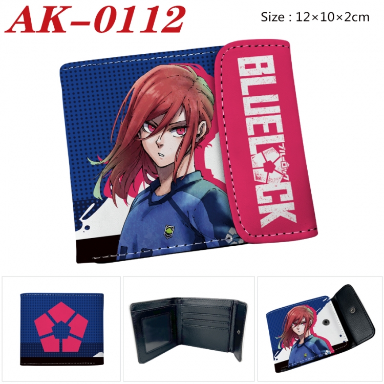 BLUE LOCK Anime PU leather full color buckle 20% off wallet 12X10X2CM