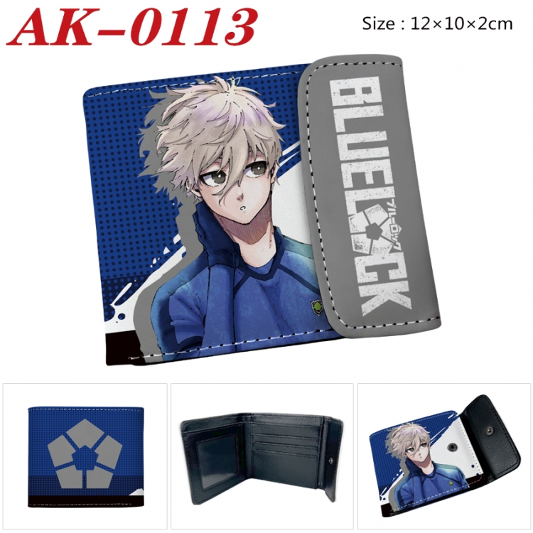 BLUE LOCK Anime PU leather full color buckle 20% off wallet 12X10X2CM