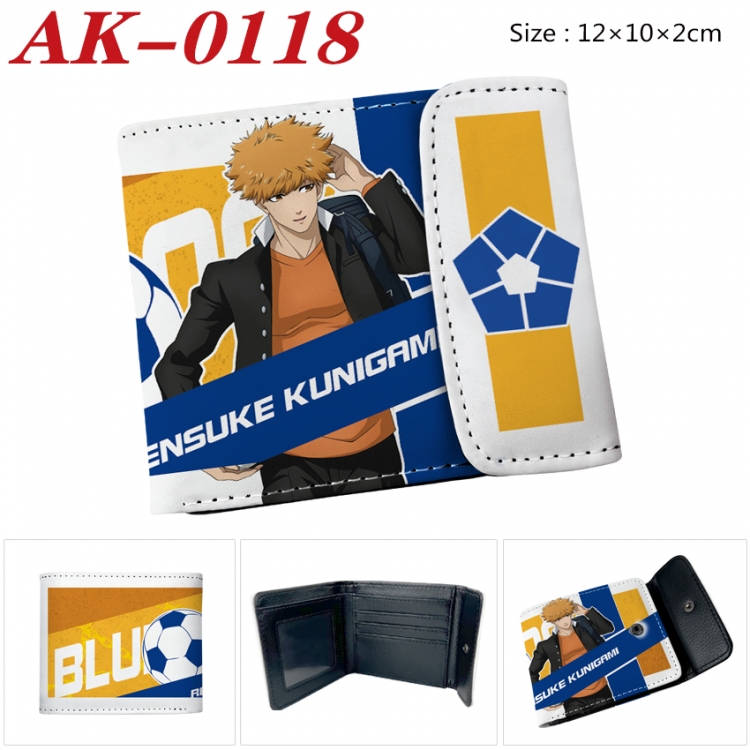 BLUE LOCK Anime PU leather full color buckle 20% off wallet 12X10X2CM