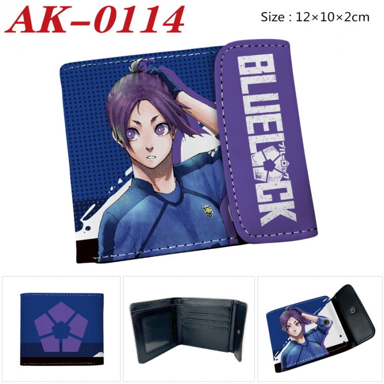 BLUE LOCK Anime PU leather full color buckle 20% off wallet 12X10X2CM