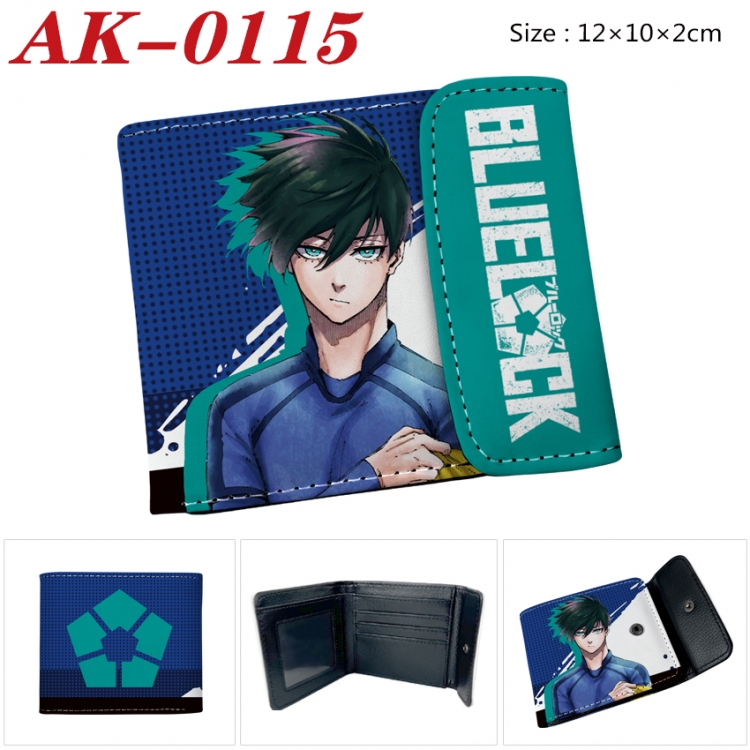 BLUE LOCK Anime PU leather full color buckle 20% off wallet 12X10X2CM