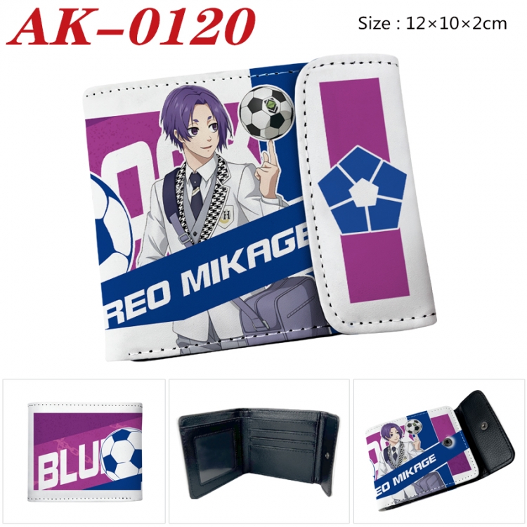 BLUE LOCK Anime PU leather full color buckle 20% off wallet 12X10X2CM