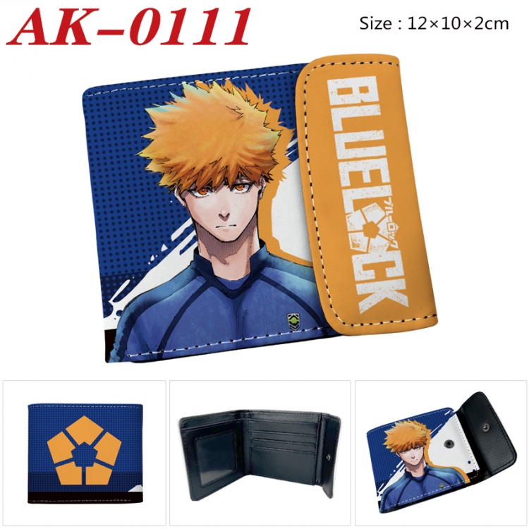 BLUE LOCK Anime PU leather full color buckle 20% off wallet 12X10X2CM