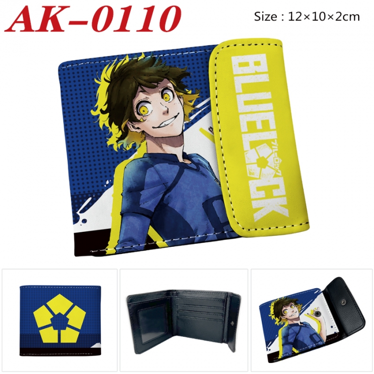 BLUE LOCK Anime PU leather full color buckle 20% off wallet 12X10X2CM