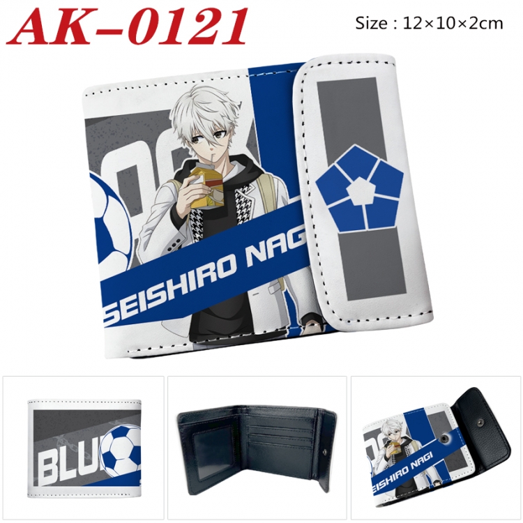 BLUE LOCK Anime PU leather full color buckle 20% off wallet 12X10X2CM