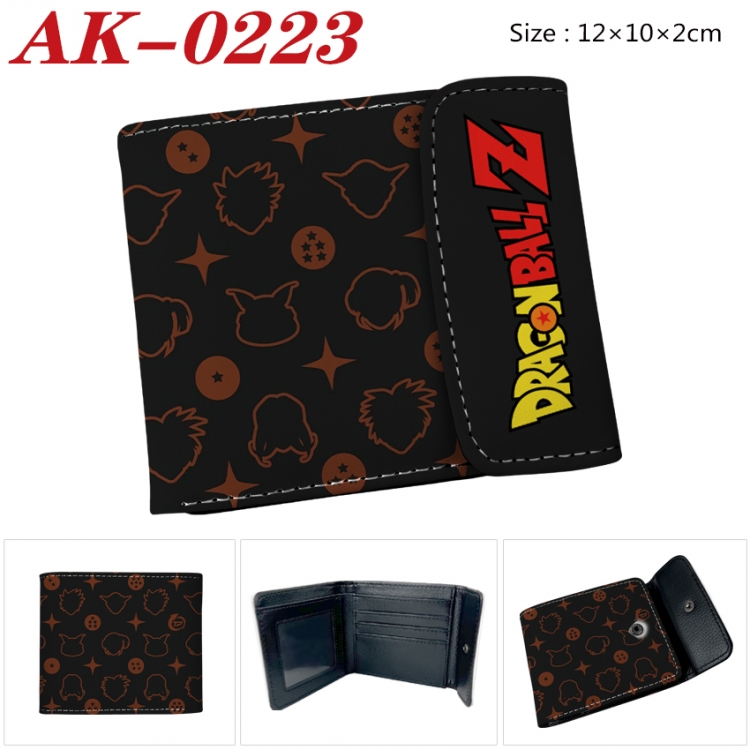 DRAGON BALL Anime PU leather full color buckle 20% off wallet 12X10X2CM