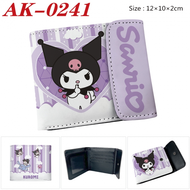 sanrio Anime PU leather full color buckle 20% off wallet 12X10X2CM