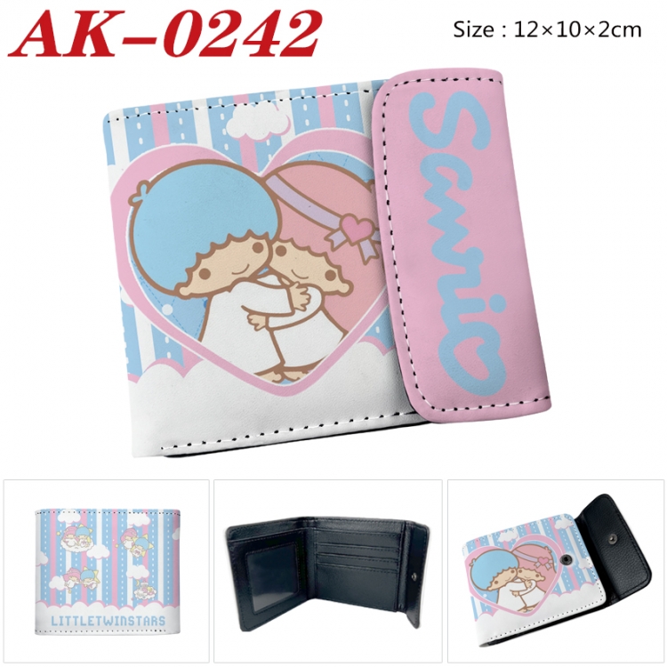 sanrio Anime PU leather full color buckle 20% off wallet 12X10X2CM