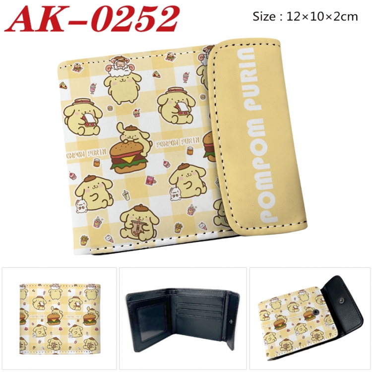 sanrio Anime PU leather full color buckle 20% off wallet 12X10X2CM