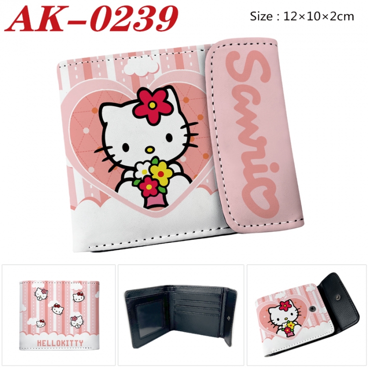 sanrio Anime PU leather full color buckle 20% off wallet 12X10X2CM