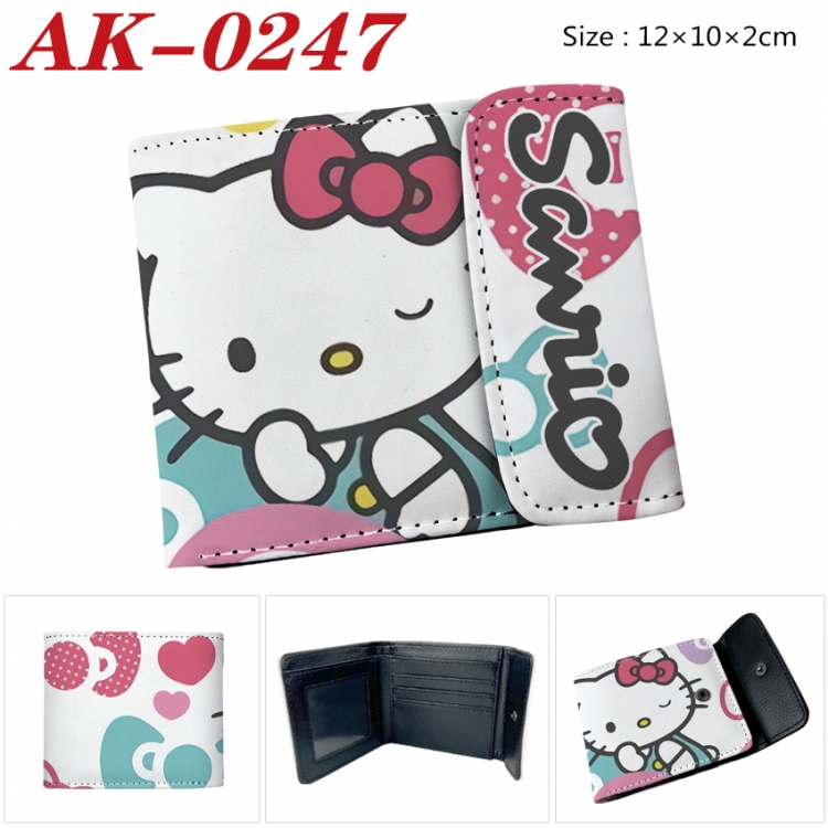 sanrio Anime PU leather full color buckle 20% off wallet 12X10X2CM