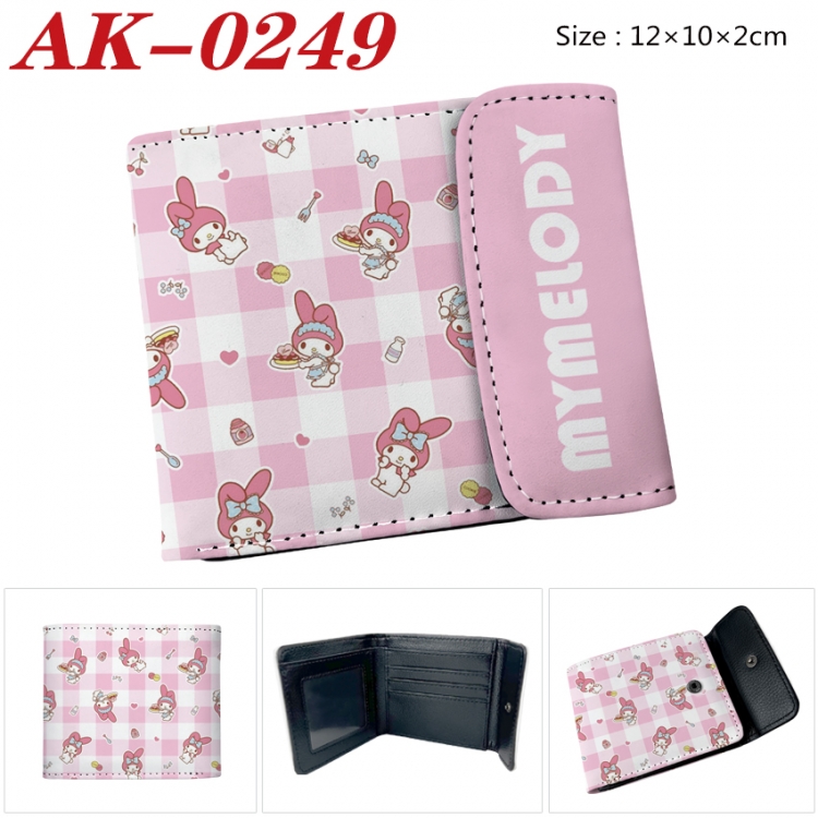 sanrio Anime PU leather full color buckle 20% off wallet 12X10X2CM