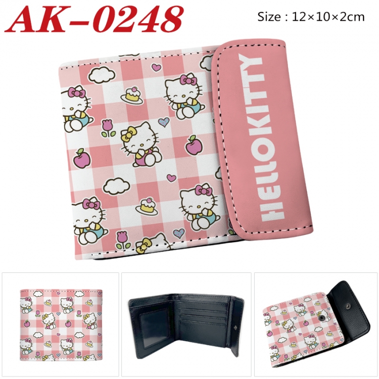 sanrio Anime PU leather full color buckle 20% off wallet 12X10X2CM