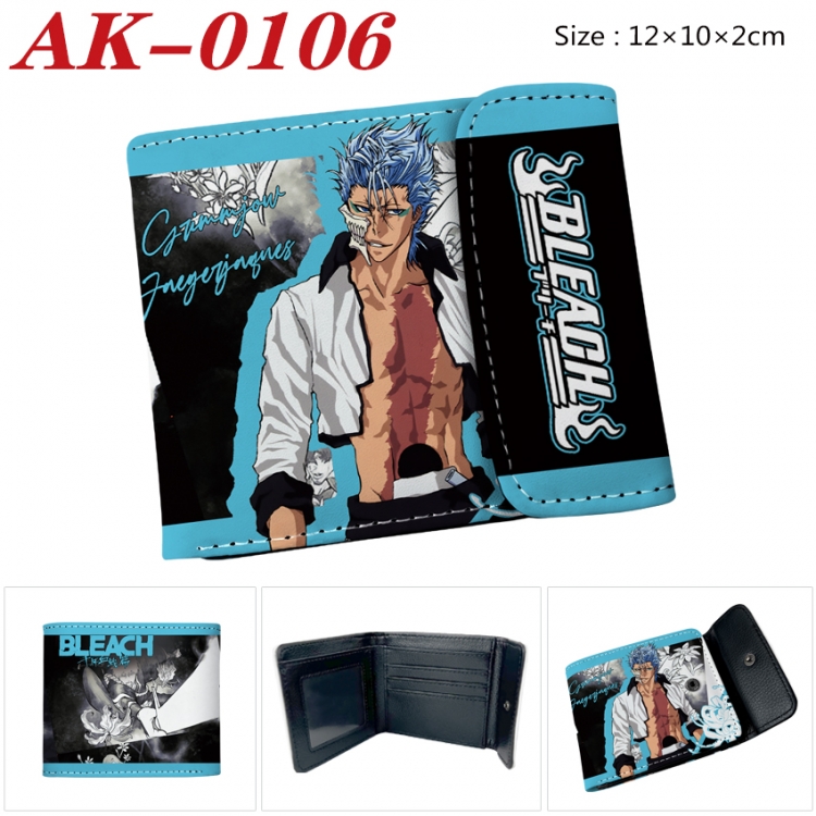 Bleach Anime PU leather full color buckle 20% off wallet 12X10X2CM