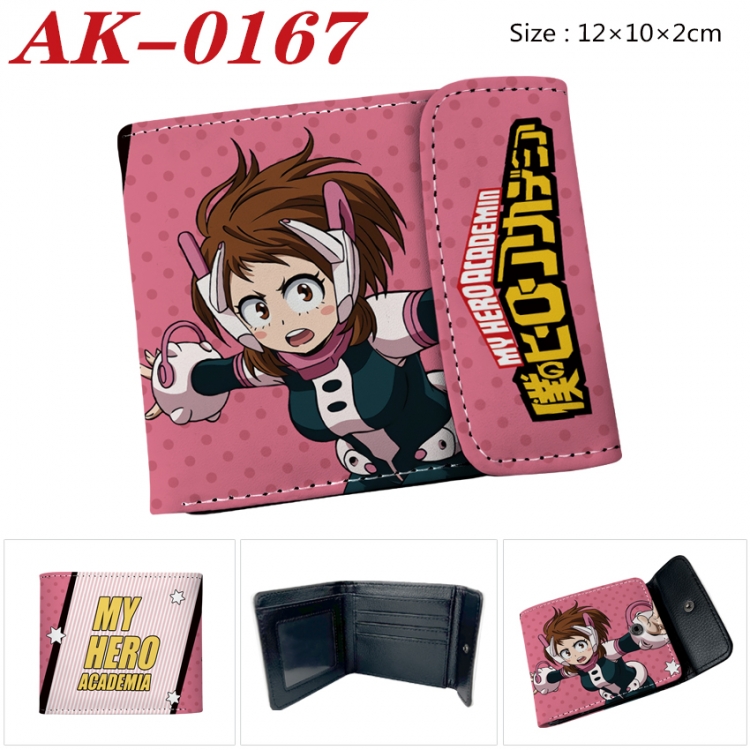 My Hero Academia Anime PU leather full color buckle 20% off wallet 12X10X2CM
