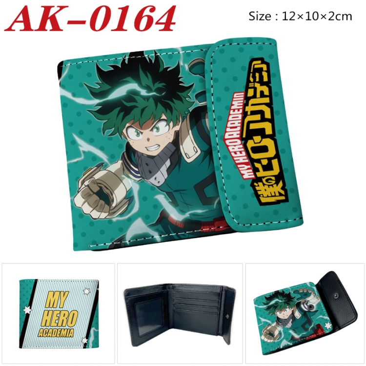 My Hero Academia Anime PU leather full color buckle 20% off wallet 12X10X2CM
