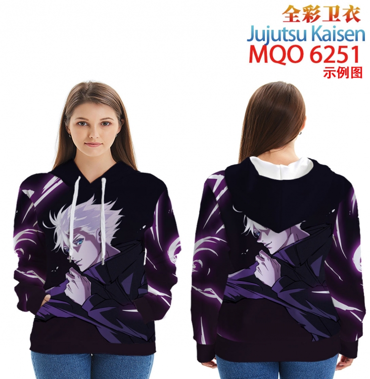 Jujutsu Kaisen Long sleeve hooded patch pocket cotton sweatshirt from 2XS to 4XL 