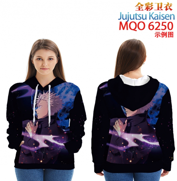 Jujutsu Kaisen Long sleeve hooded patch pocket cotton sweatshirt from 2XS to 4XL 