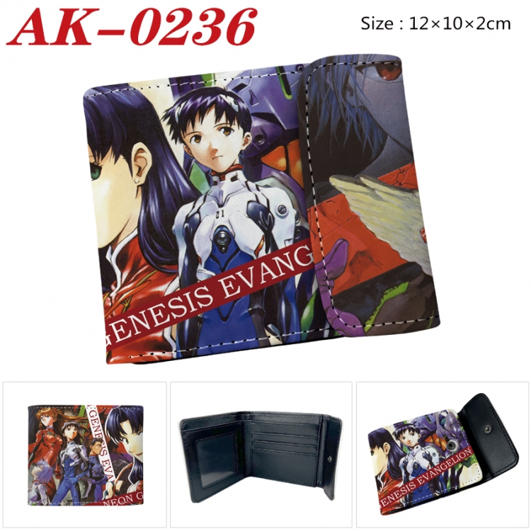 EVA Anime PU leather full color buckle 20% off wallet 12X10X2CM