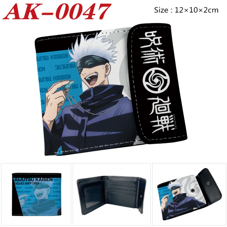 Jujutsu Kaisen Anime PU leather full color buckle 20% off wallet 12X10X2CM