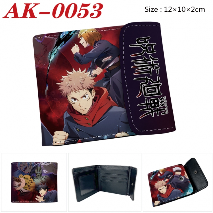 Jujutsu Kaisen Anime PU leather full color buckle 20% off wallet 12X10X2CM