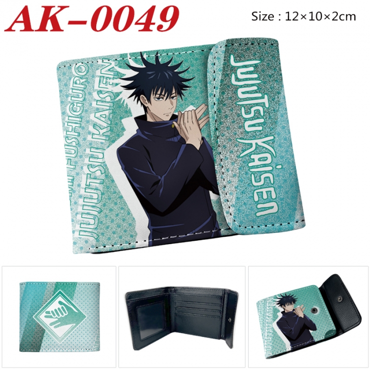 Jujutsu Kaisen Anime PU leather full color buckle 20% off wallet 12X10X2CM