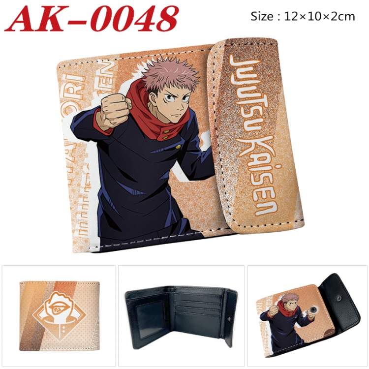 Jujutsu Kaisen Anime PU leather full color buckle 20% off wallet 12X10X2CM