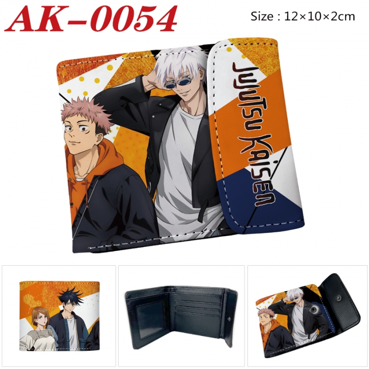 Jujutsu Kaisen Anime PU leather full color buckle 20% off wallet 12X10X2CM