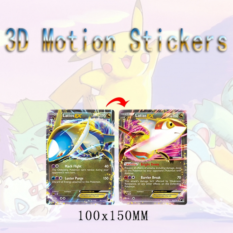 Pokemon 3D HD variable map car computer animation stickers price for 2 pcs