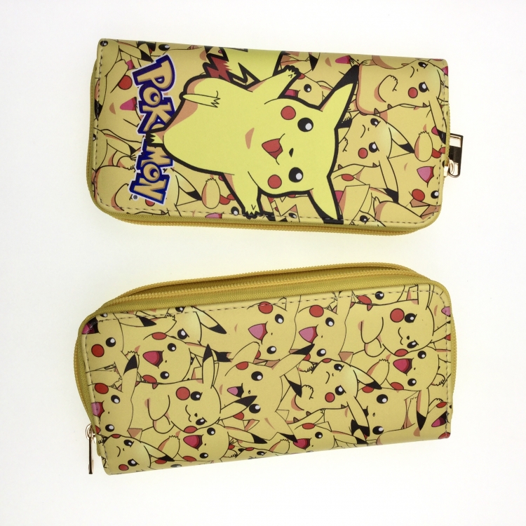 Pokemon Full Color Printing Long section Zipper Wallet Purse