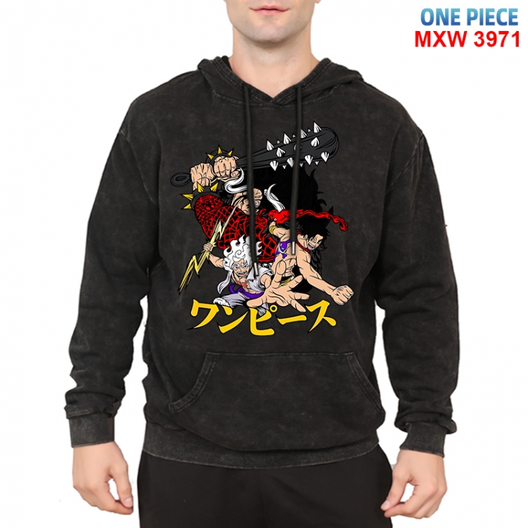 One Piece Anime peripheral washing and worn-out pure cotton sweater from S to 3XL