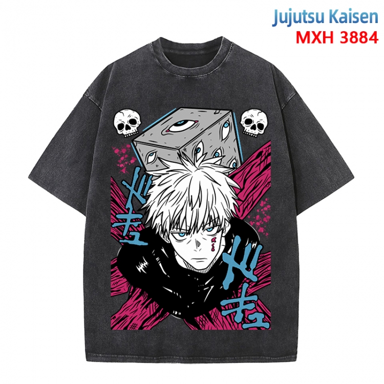 Jujutsu Kaisen Anime peripheral pure cotton washed and worn T-shirt from S to 4XL